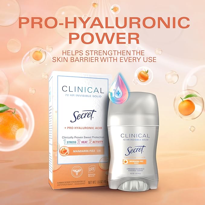 Secret Clinical Strength Antiperspirant Deodorant Mandarin Fizz