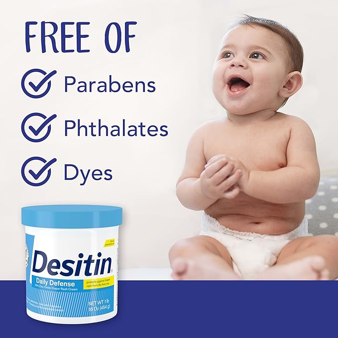 Desitin - Daily Defense Baby Diaper Rash Cream with Zinc Oxide - 454 g