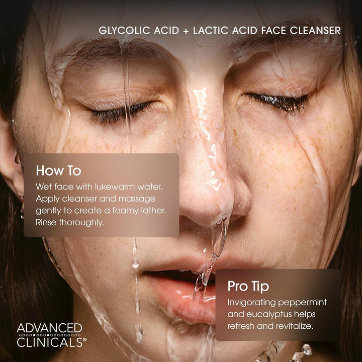 Advanced Clinicals Glycolic Acid Exfoliating Face Wash