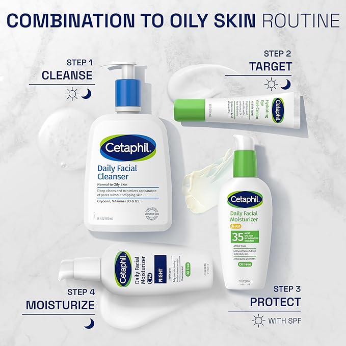 Cetaphil - Night Moisturizer for Face – Hydraterende Gezichtscrème met Hyaluronzuur – Lichtgewicht en Niet-Comedogeen – Dermatologisch Aanbevolen voor gevoelige Huid – 88ml