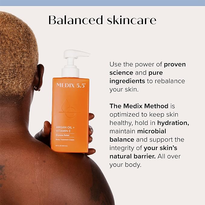 MEDIX 5.5 Arganoliecrème met vitamine E Anti-aging huidverzorging Moisturizer lichaamscrème - 444 ml