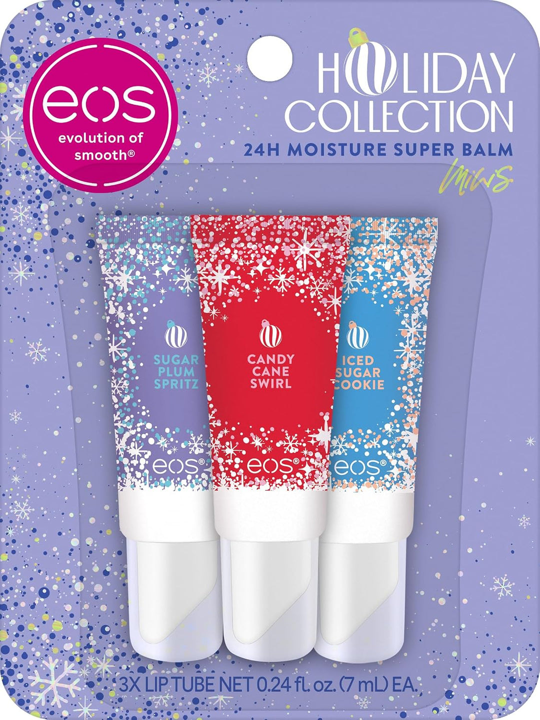 eos Holiday 24H Moisture Mini Super Balm Set 3-Piece Lip Balm Gift Set