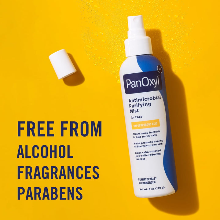 PanOxyl Antimicrobial Purifying Mist with Hypochlorous Acid for Blemish-Prone Skin