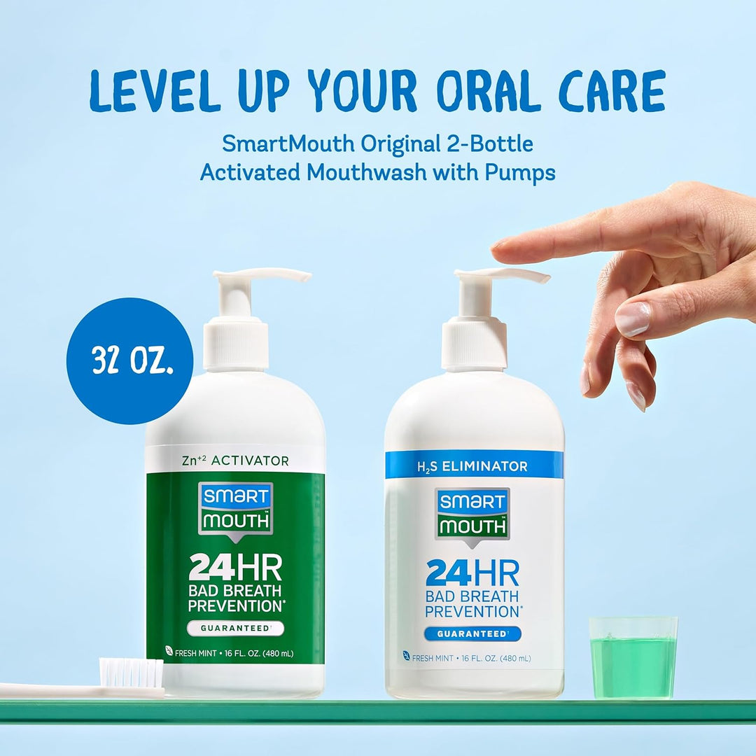SmartMouth - Bain de bouche activé Clinical DDS (2 flacons) - 2 x 480 ml