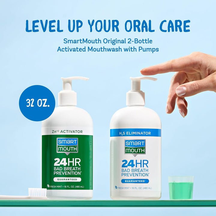 SmartMouth - Bain de bouche activé Clinical DDS (2 flacons) - 2 x 480 ml