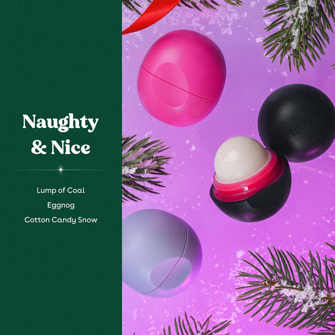 eos Naughty or Nice Lip Balm Sphere 3-Piece Holiday Set