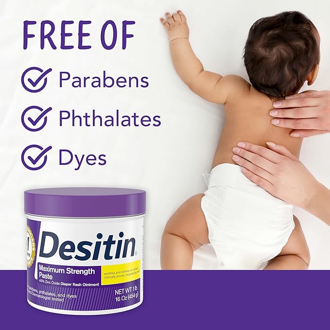 Desitin - Maximum Strength Baby Diaper Rash Cream with Zinc Oxide - 454 g