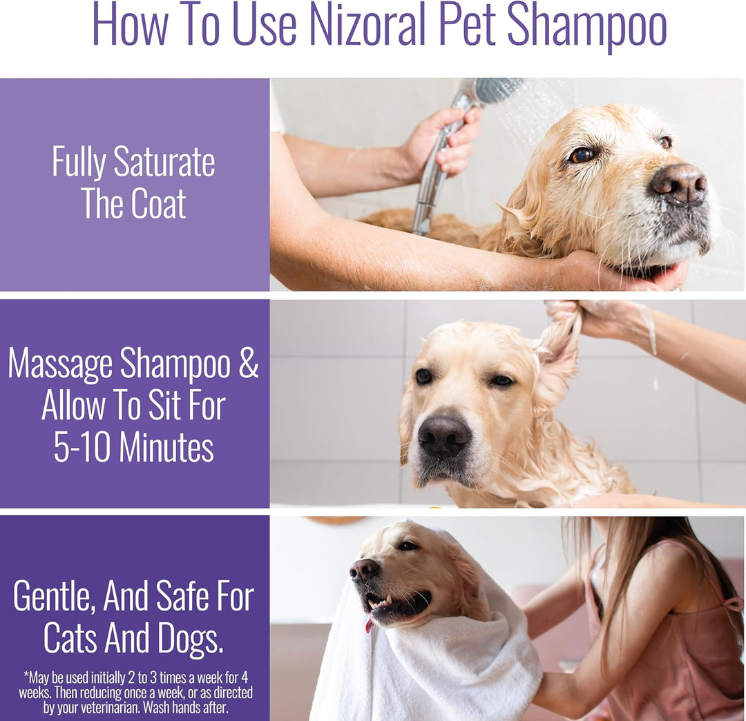 Nizoral Medicated Pet Shampoo with 1% Ketoconazole + 2% Chlorhexidine
