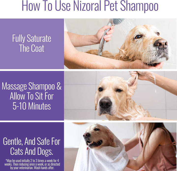 Nizoral Medicated Pet Shampoo with 1% Ketoconazole + 2% Chlorhexidine