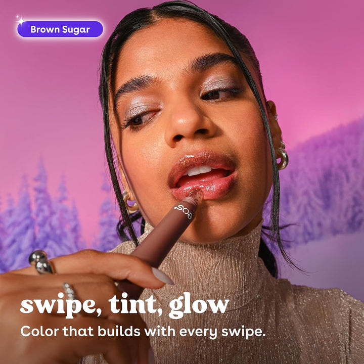 eos Brown Sugar Dewy Lip Shine Shimmer