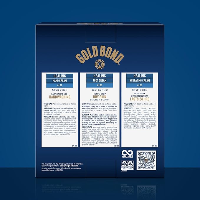 Gold Bond - Healing Cream Gift Pack, For Body, Hand & Foot