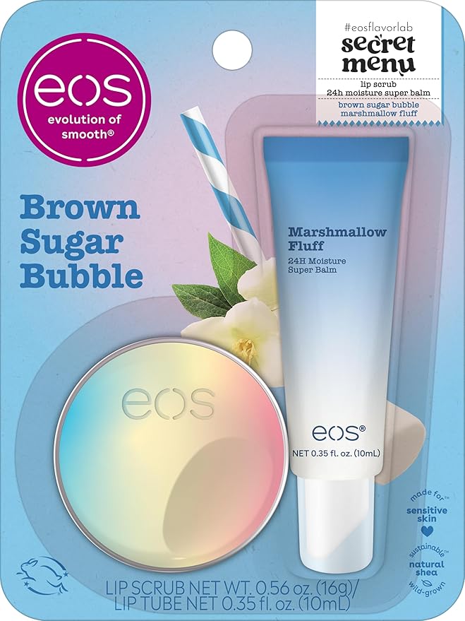 eos Flavor Lab Secret Menu Gift Set - Brown Sugar Boba Lip Scrub