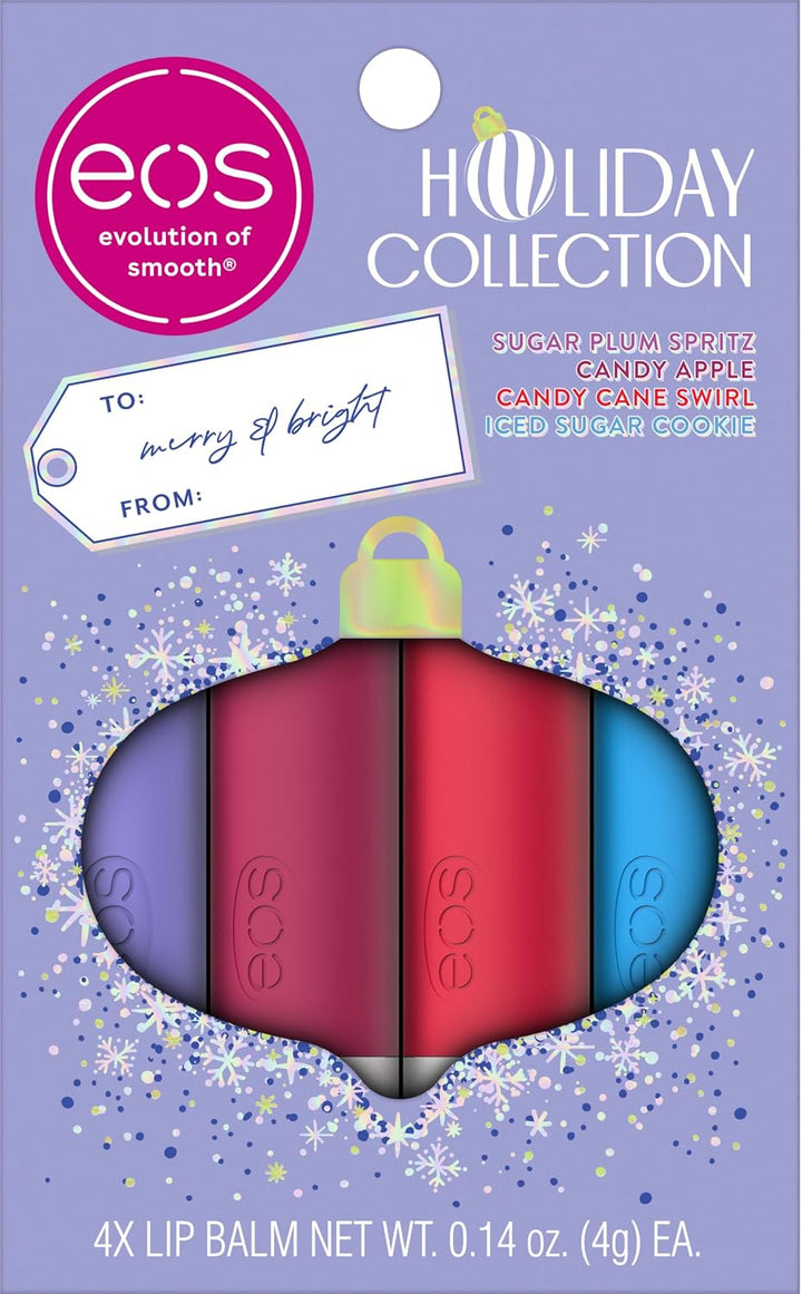 eos Holiday Lip Balm Gift Set - 4-Piece Limited Edition Lip Care Set