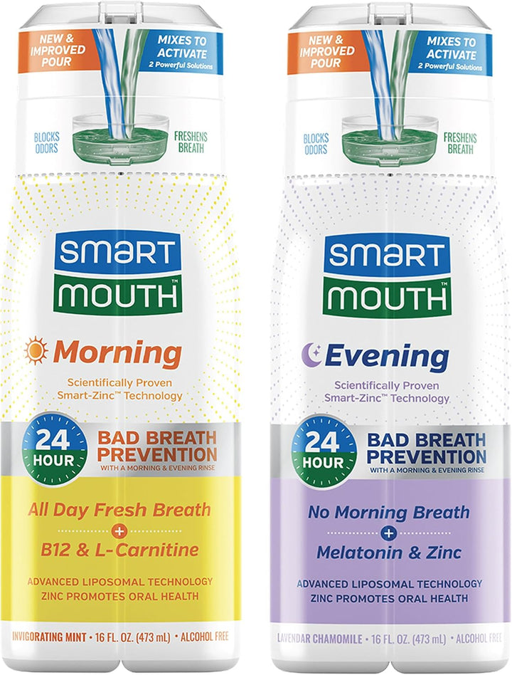 SmartMouth Advanced Liposomal Morning &amp; Evening Mouthwash Duo