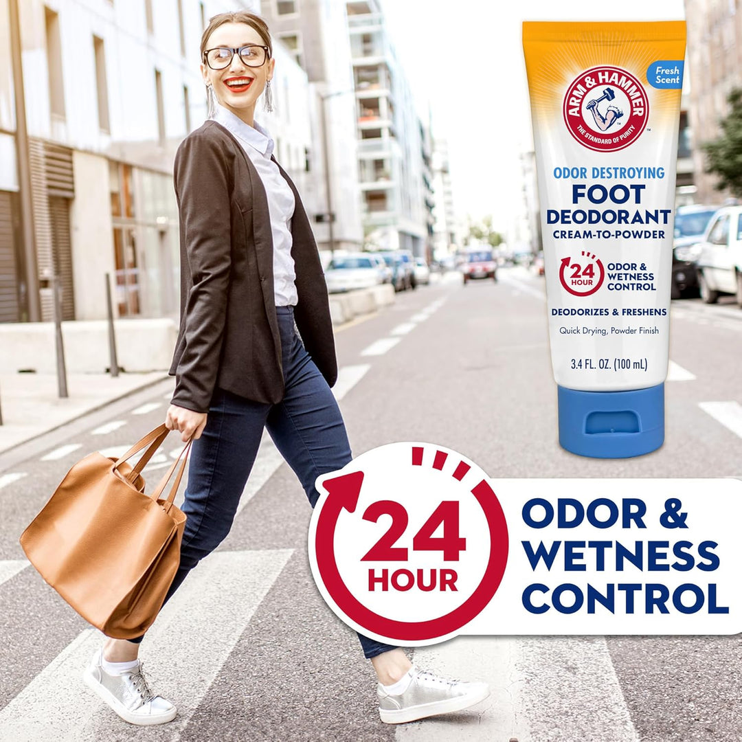 Arm & Hammer Cream-to-Powder Foot Deodorant 24H Protection