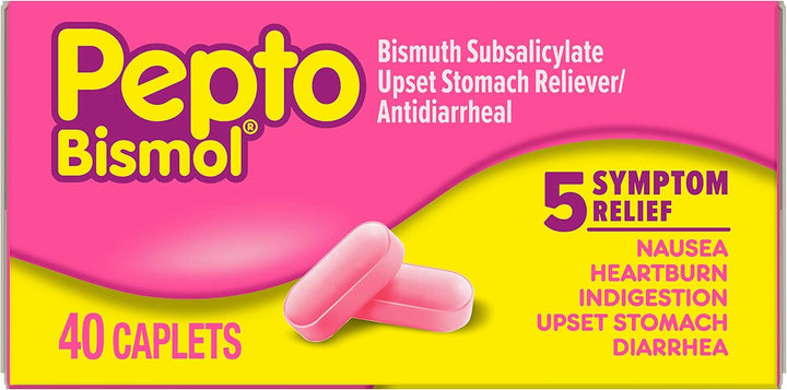 Pepto Bismol Caplets 5 Symptom Digestive Relief