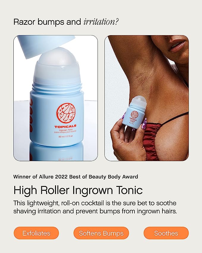 Topicals - High Roller Tonic voor ingegroeide haartjes met salicylzuur, AHA's en BHA's 