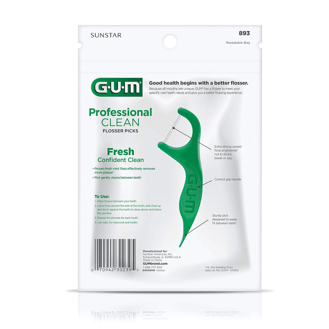 Gum Comfort Slide Flosser - Flosdraad - Flossprikkers - Fresh Mint - 90 stuks