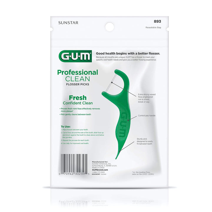 Gum Comfort Slide Flosser - Flosdraad - Flossprikkers - Fresh Mint - 90 stuks
