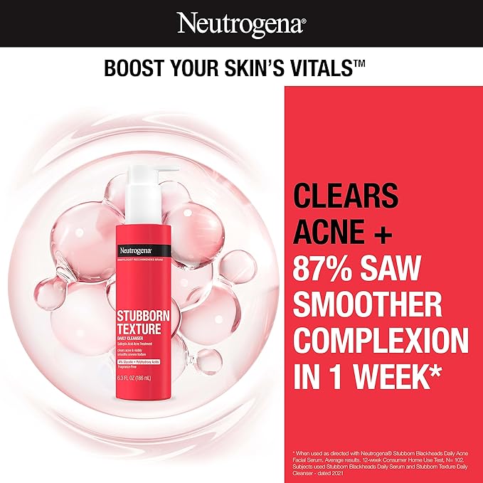 Neutrogena - Stubborn Texture Acne Gezichtsreiniger - 186ml