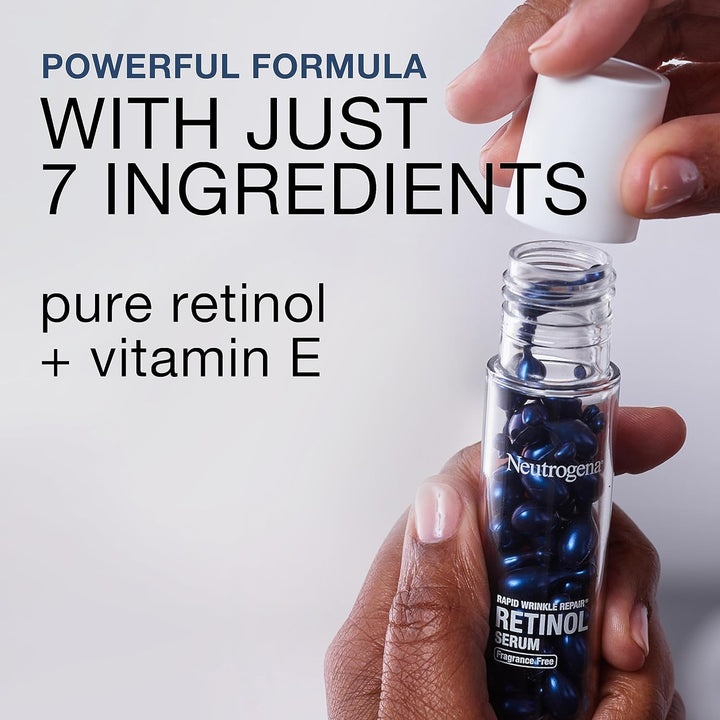 Neutrogena Rapid Wrinkle Repair Retinol Face Serum Capsules, Fragrance-Free - 30 stuks