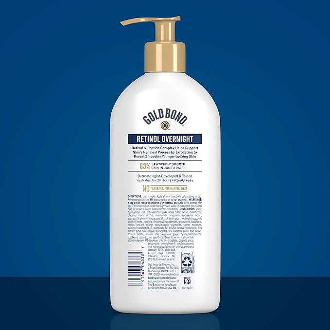 Gold Bond Age Renew Retinol Overnight Body & Face Lotion - 368g