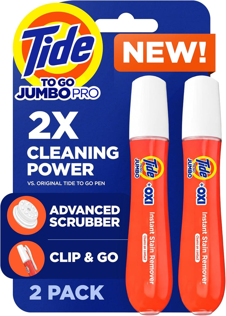 Tide To Go Jumbo PRO Instant Stain Remover Pens 2 Pack