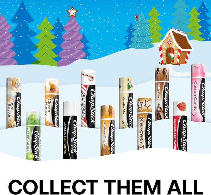 ChapStick 12 Days of Holiday Advent Calendar Lip Balm Gift Set