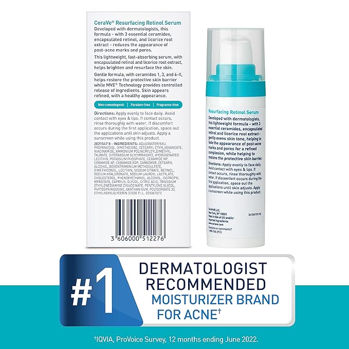 CeraVe - Retinolserum voor post-acnevlekken en huidtextuur - 30 ml