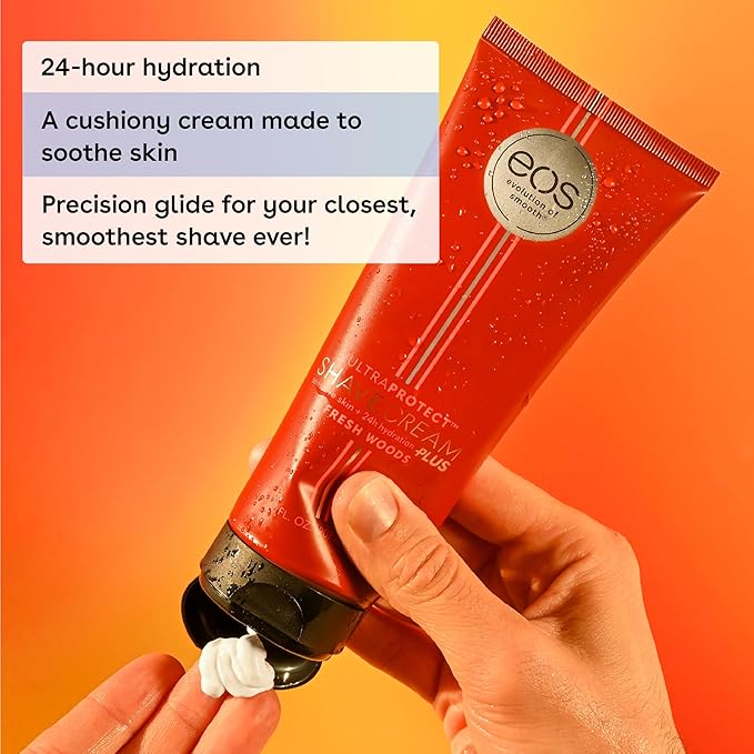 eos UltraProtect Men’s Shave Cream- 24-Hour Hydration - Fresh Woods