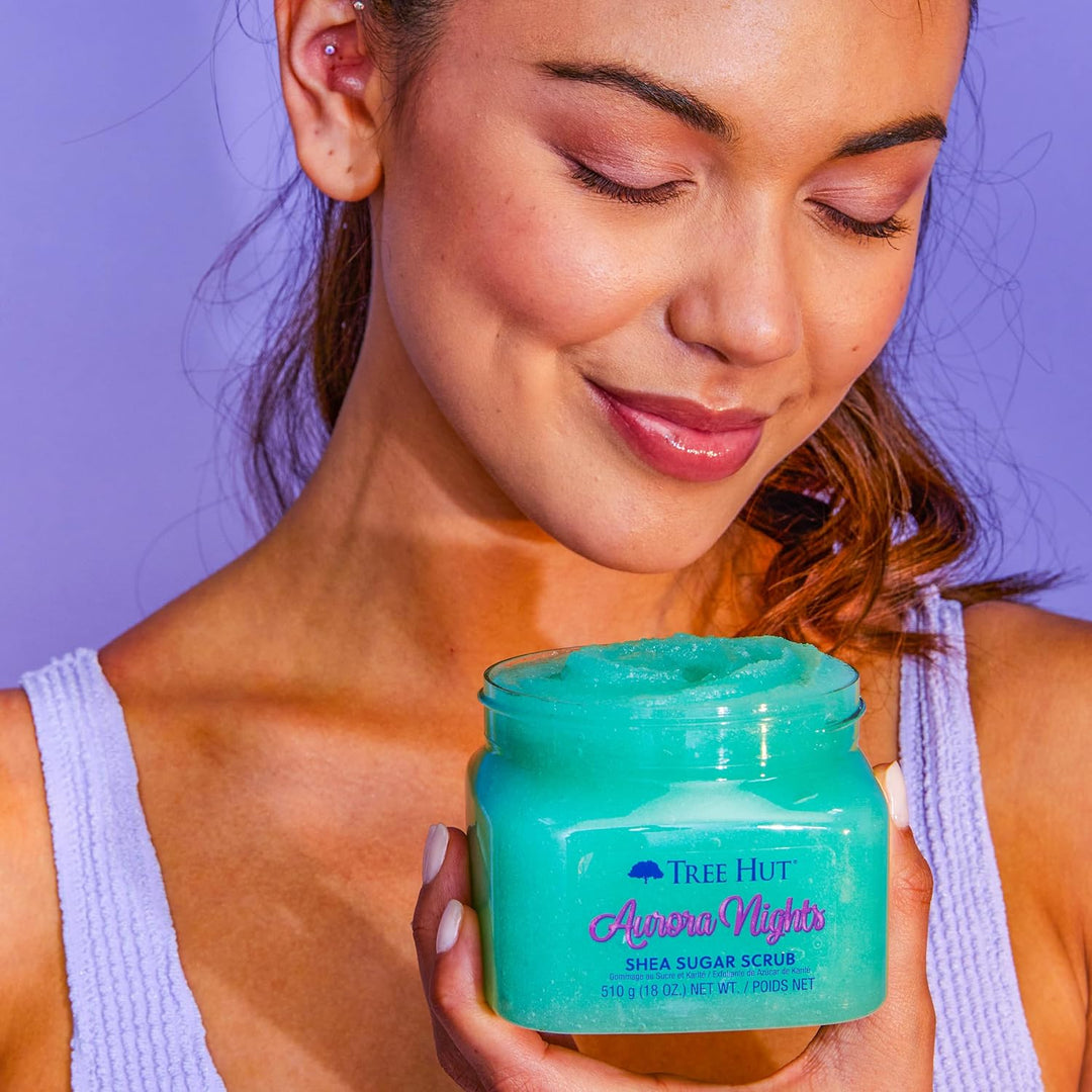 Tree Hut Aurora Nights Shea Sugar Scrub Exfoliating Body Scrub