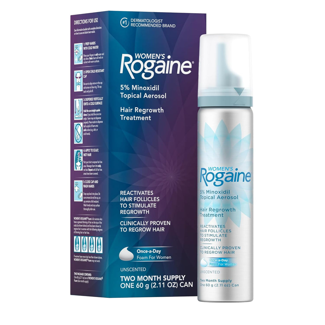 Rogaine Women's 5% Minoxidil Hair Regrowth Foam 2 Month Supply
