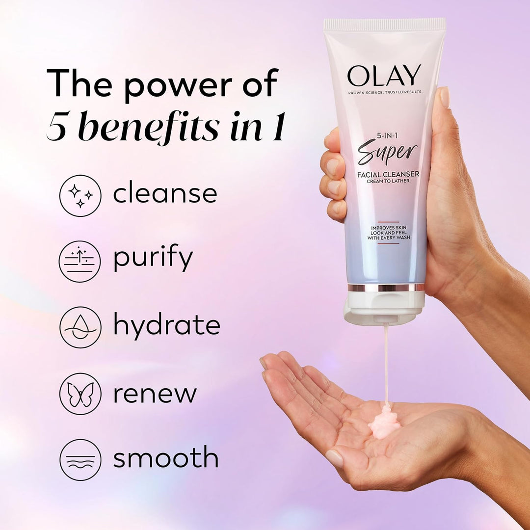 Olay Super Facial Cleanser 5-in-1 Hydrating Face Wash