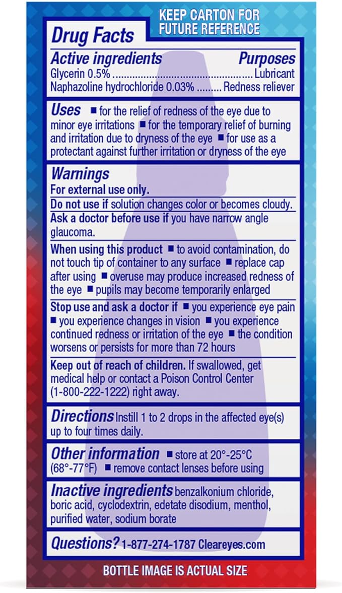 Clear Eyes Cooling Comfort Redness Relief