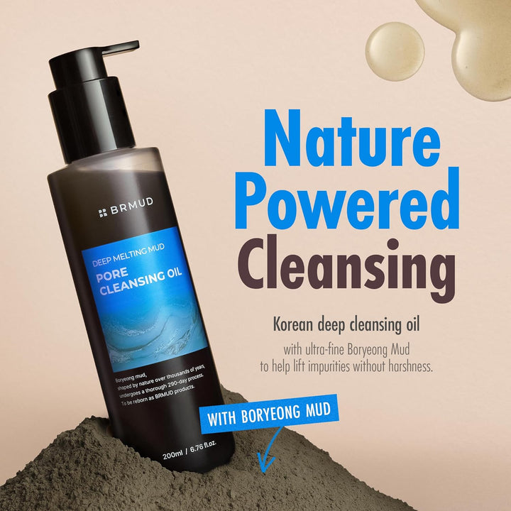 BRMUD Deep Melting Mud Pore Cleansing Oil Vegan Korean Skincare