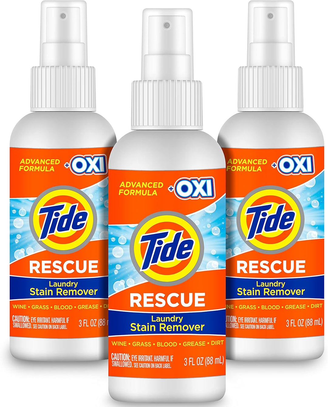 Tide - Rescue Détachant pour lessive - Hardnekkige Vlekken - Set de 3 x 88 ml