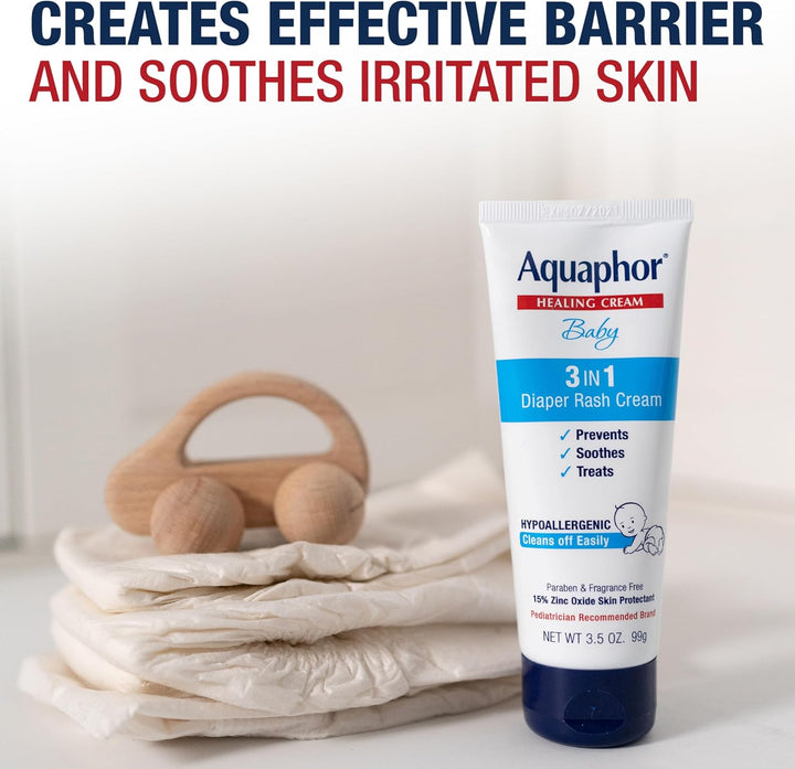 Aquaphor - Baby Diaper Rash Cream 3-in-1 Diaper Rash Relief - 99g