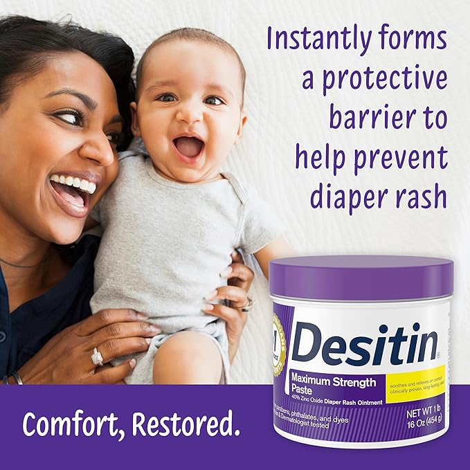 Desitin - Maximum Strength Baby Diaper Rash Cream with Zinc Oxide - 454 g