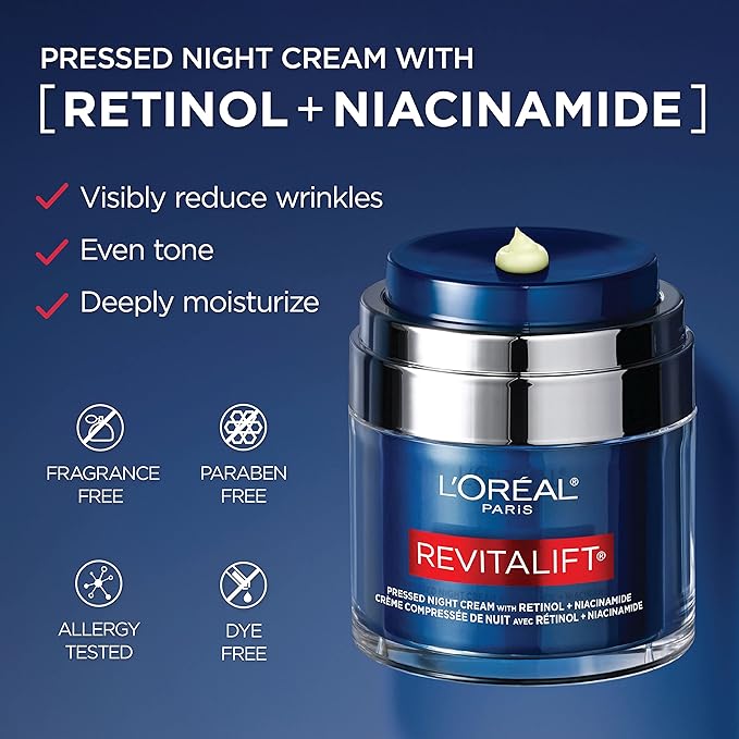 L’Oréal Paris - Revitalift Pressed Night Cream, Retinol - 48g