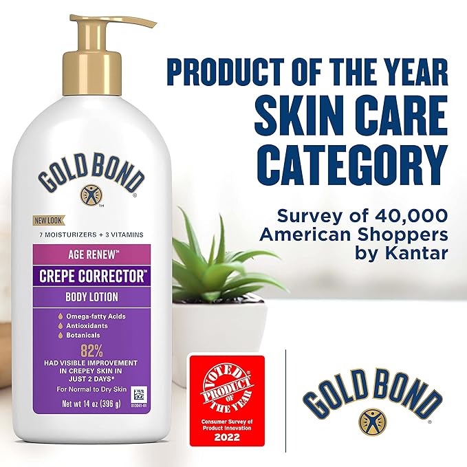 Gold Bond Age Renew Crepe Corrector Body Lotion, Replenishing & Smoothing Formula - 396g