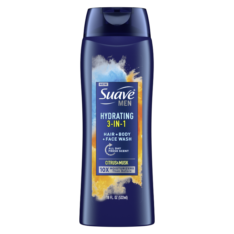 Suave - Hydrating 3-in-1 Hair + Body + Face Wash - 532ml