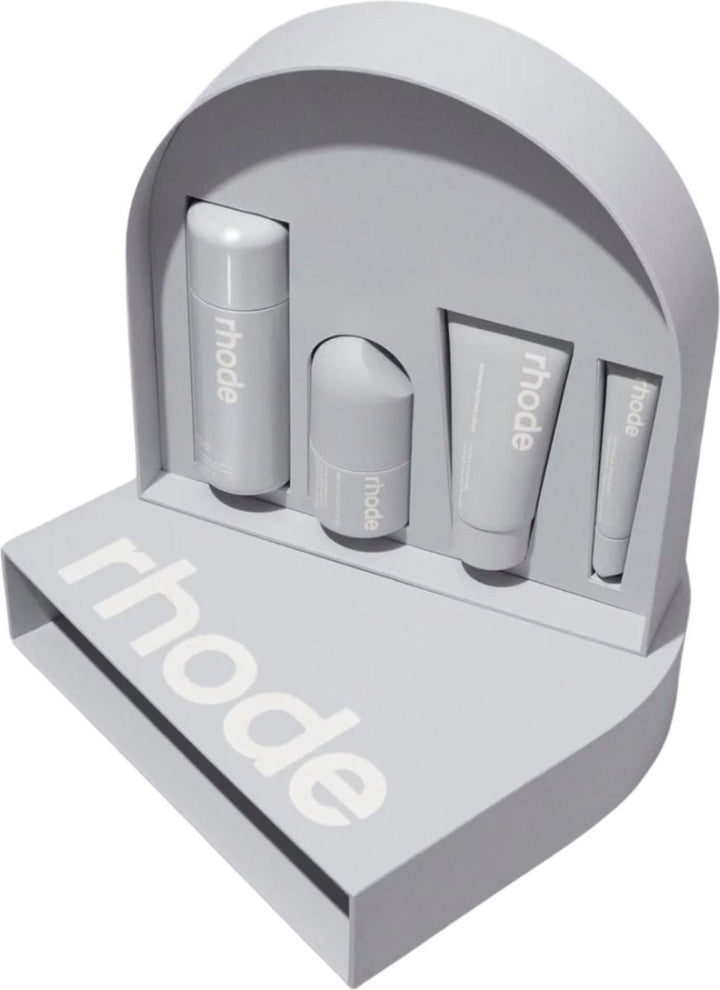 Rhode Skin Four Skin Glazing Essentials - Glazing Milk - Peptide Glazing Fluid - Barrier Restore Cream - Peptide Lip Treatment in Unscented