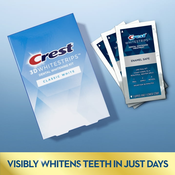 Crest - 3D White Strips Classic White at-Home Teeth Whitening Kit