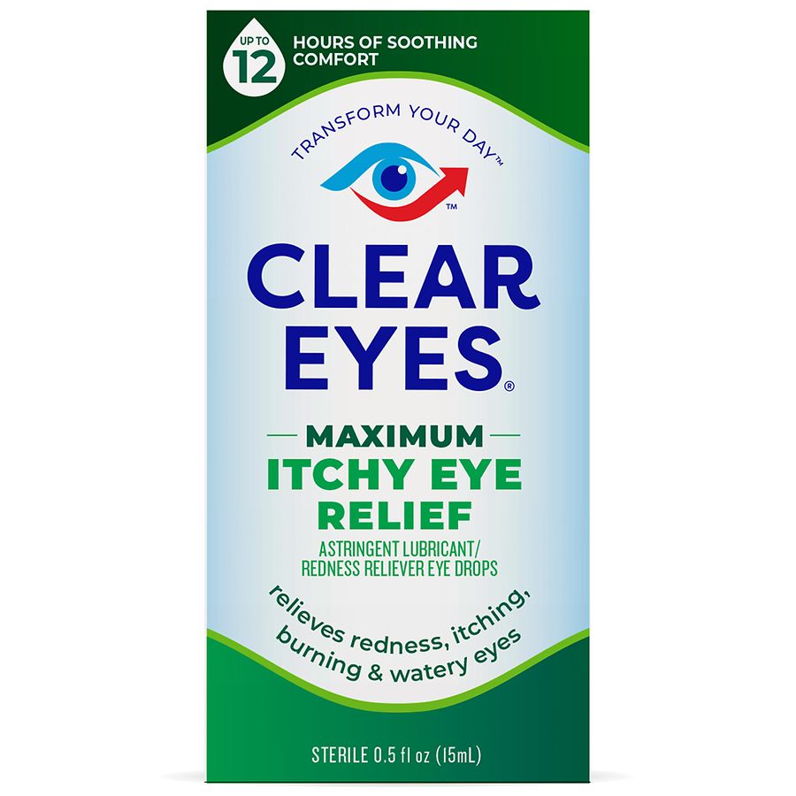 Clear Eyes Maximum Itchy Eye Relief – Fast-Acting Allergy Eye Drops