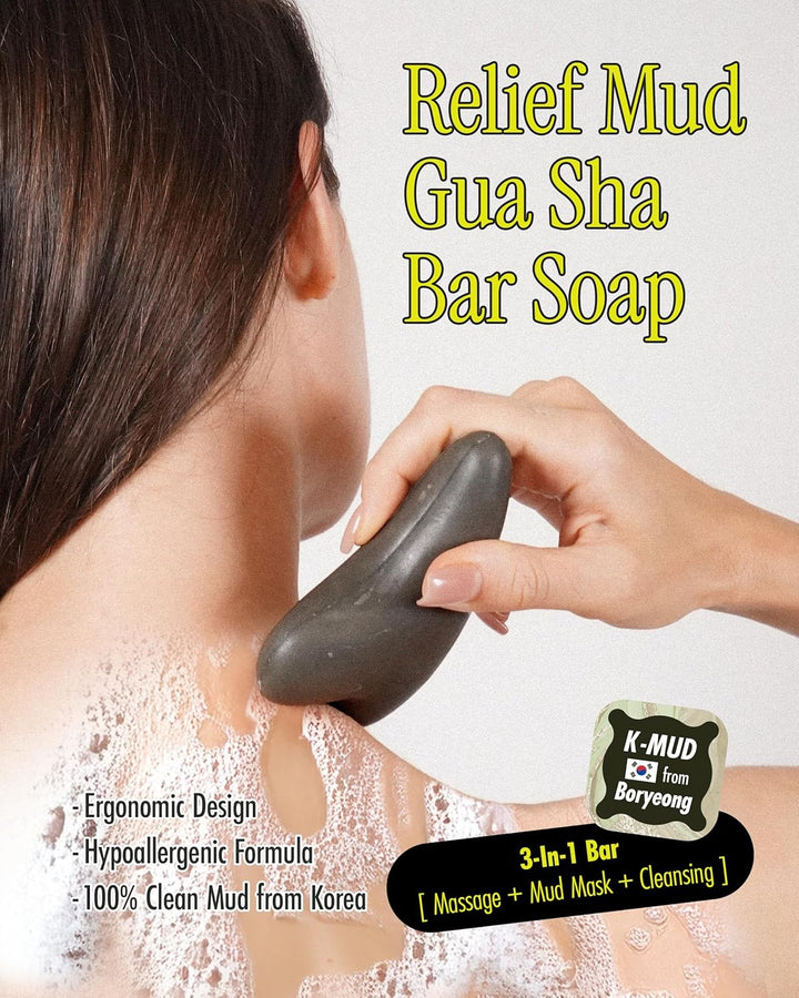 BRMUD Relief Mud Gua Sha Mud Bar Soap Purifying & Revitalizing