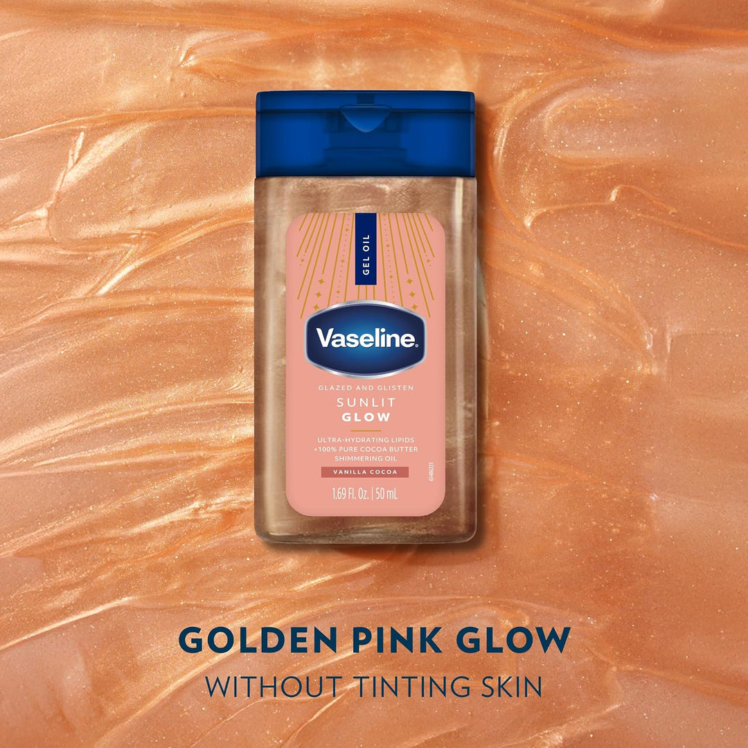 Vaseline Glazed &amp; Glisten Sunlit Glow Shimmer Body Gel Oil