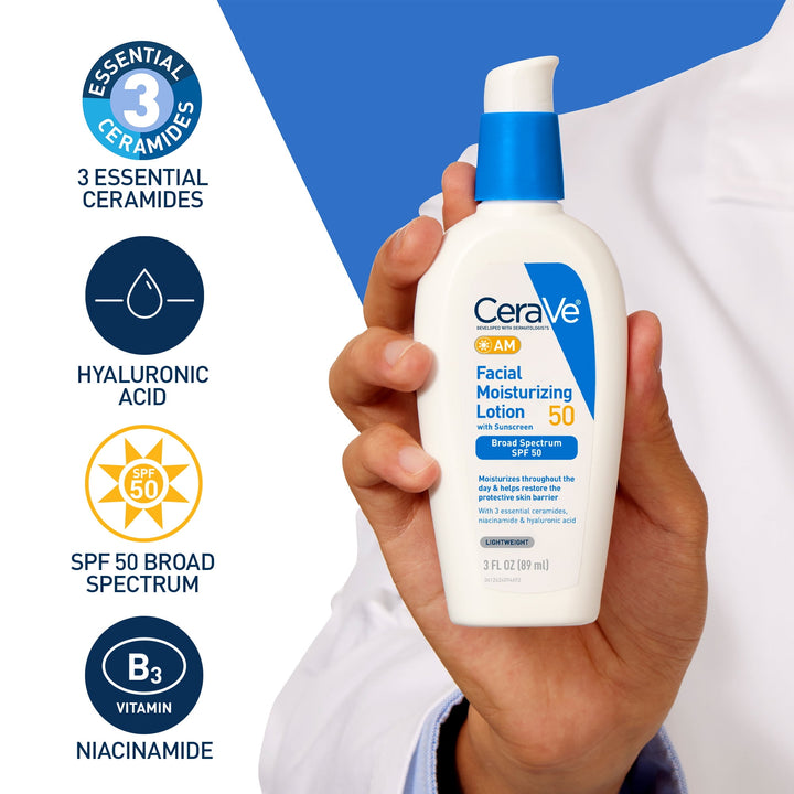 CeraVe - AM Moisturizing Face Lotion with SPF 50 - 89ml
