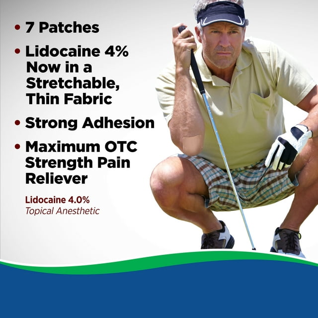 Salonpas -Pain Relieving FLEX Patch, Unscented - Stays in Place - 7 Patches