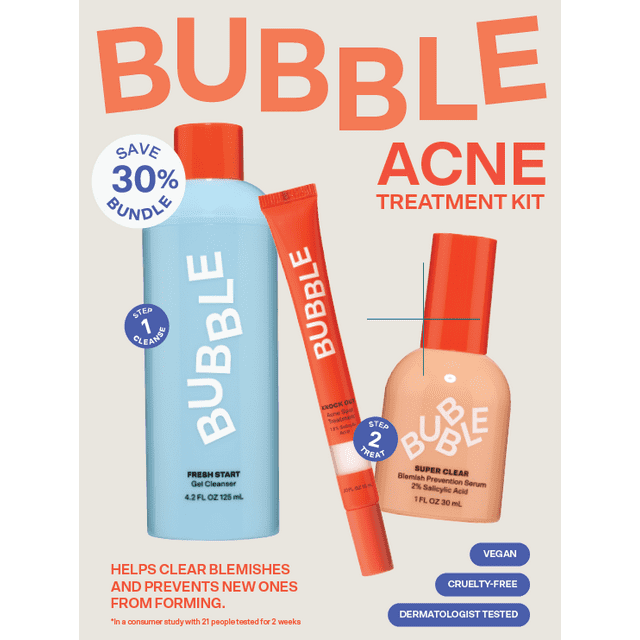 Bubble  - Acne Kit voor Alle Huidtypes - Acne - 3 stuks