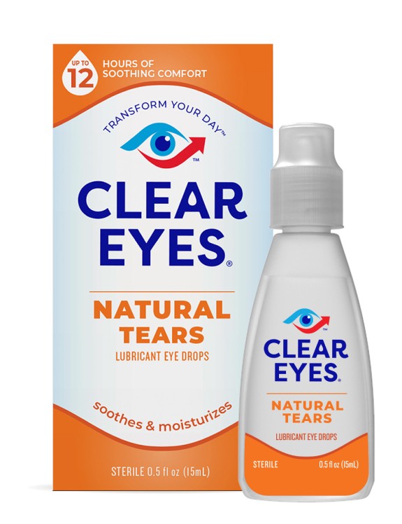Gouttes pour les yeux Clear Eyes Natural Tears - 15 ml